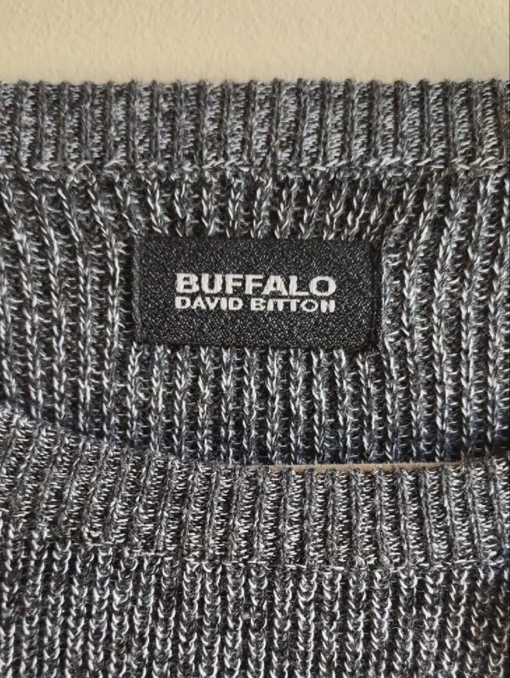 NWT Buffalo David Bitton Men's Gray Watextur Striped Knit Pocket Sweater
